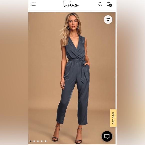 Lulus Pants - Lulus grey blue jumpsuit size medium new with tags
